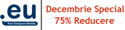 75% Reducere la domeniile .eu – doar in luna Decembrie